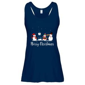 Merry Christmas Snowman Holiday Women Gift Xmas Ladies Essential Flowy Tank