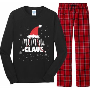 Memaw Claus Santa Hat Grandma Xmas Granny Gift Long Sleeve Pajama Set