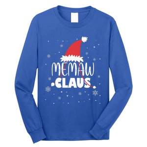 Memaw Claus Santa Hat Grandma Xmas Granny Gift Long Sleeve Shirt