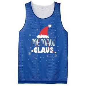 Memaw Claus Santa Hat Grandma Xmas Granny Gift Mesh Reversible Basketball Jersey Tank