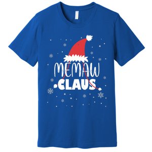 Memaw Claus Santa Hat Grandma Xmas Granny Gift Premium T-Shirt