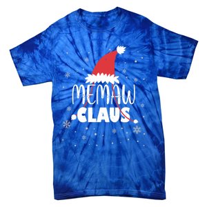 Memaw Claus Santa Hat Grandma Xmas Granny Gift Tie-Dye T-Shirt