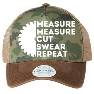 Measure Cut Swear Funny Carpenter & Woodworking Woodworker Legacy Tie Dye Trucker Hat