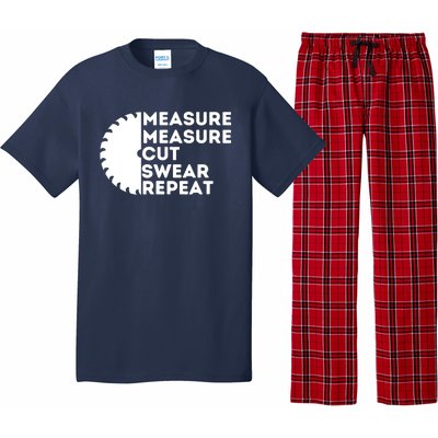 Measure Cut Swear Funny Carpenter & Woodworking Woodworker Pajama Set