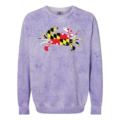 Maryland Crab State Pride Flag Colorblast Crewneck Sweatshirt