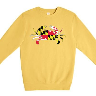 Maryland Crab State Pride Flag Premium Crewneck Sweatshirt