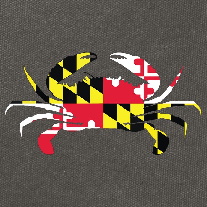 Maryland Crab State Pride Flag Cotton Canvas Backpack