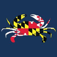 Maryland Crab State Pride Flag 7 Panel Mesh Trucker Snapback Hat