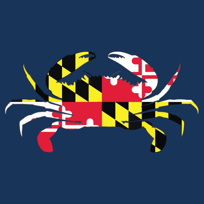 Maryland Crab State Pride Flag 7 Panel Mesh Trucker Snapback Hat