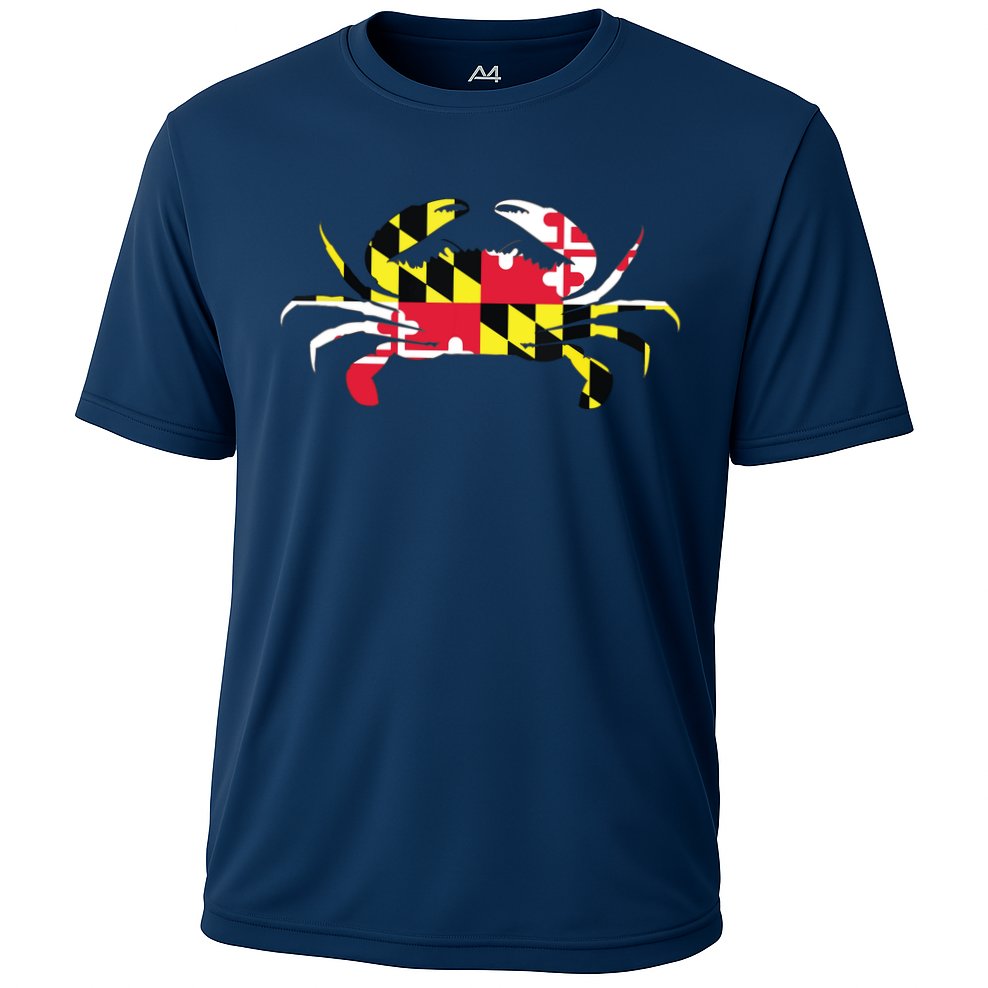 Maryland Crab State Pride Flag Cooling Performance Crew T-Shirt
