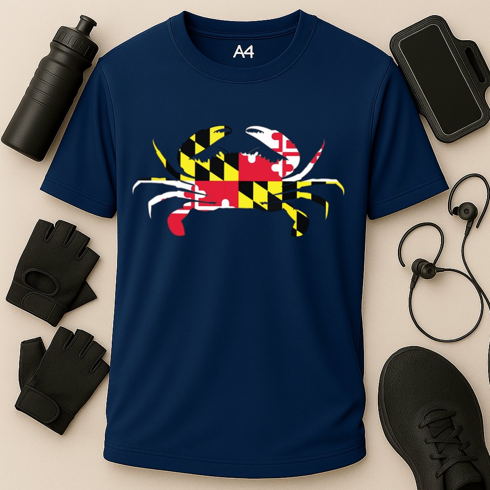 Maryland Crab State Pride Flag Cooling Performance Crew T-Shirt