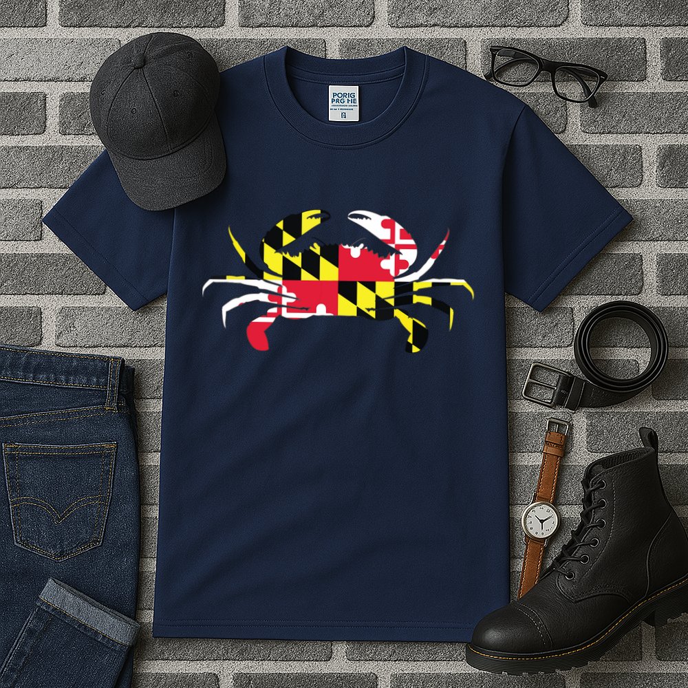 Maryland Crab State Pride Flag Tall T-Shirt