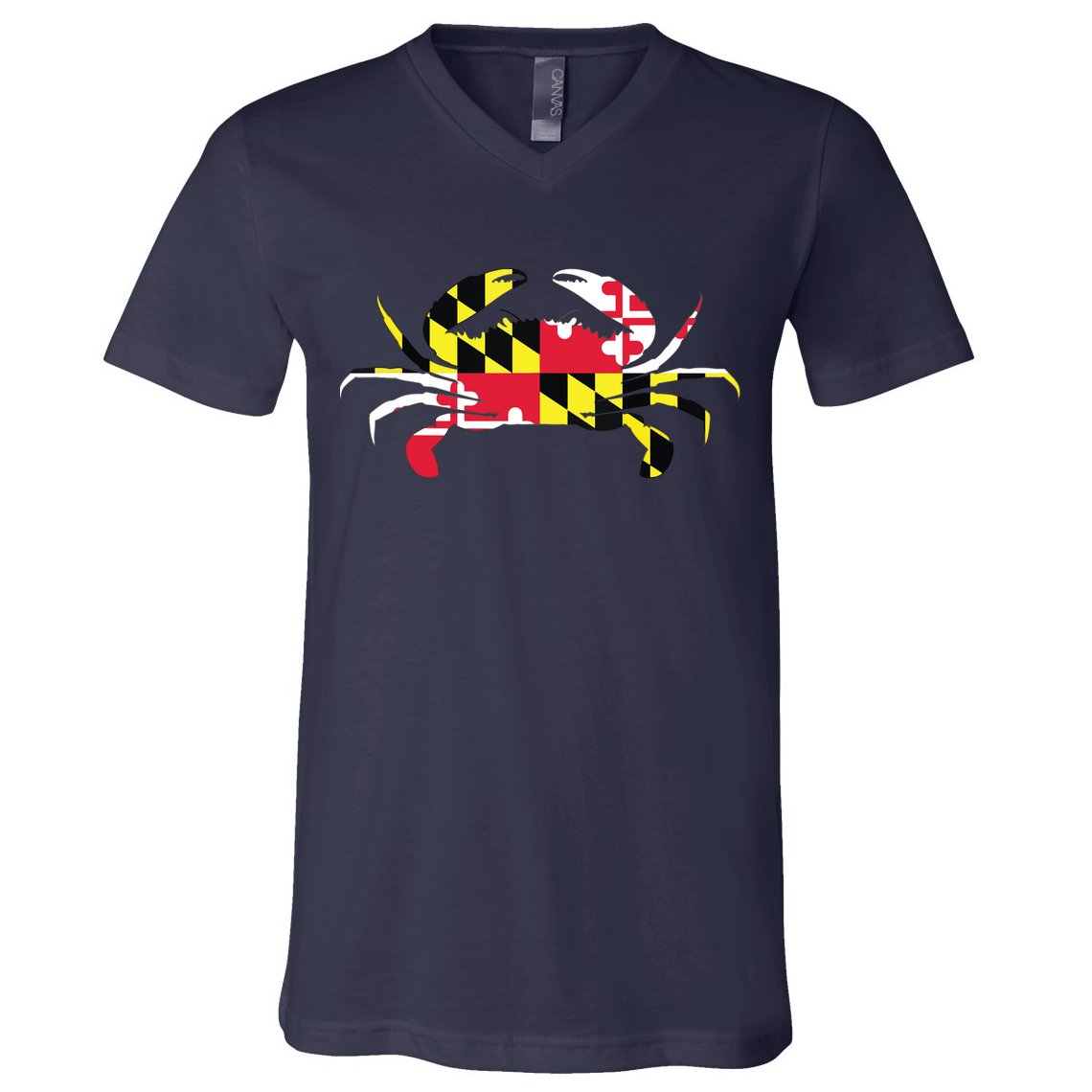 Maryland Crab State Pride Flag V-Neck T-Shirt