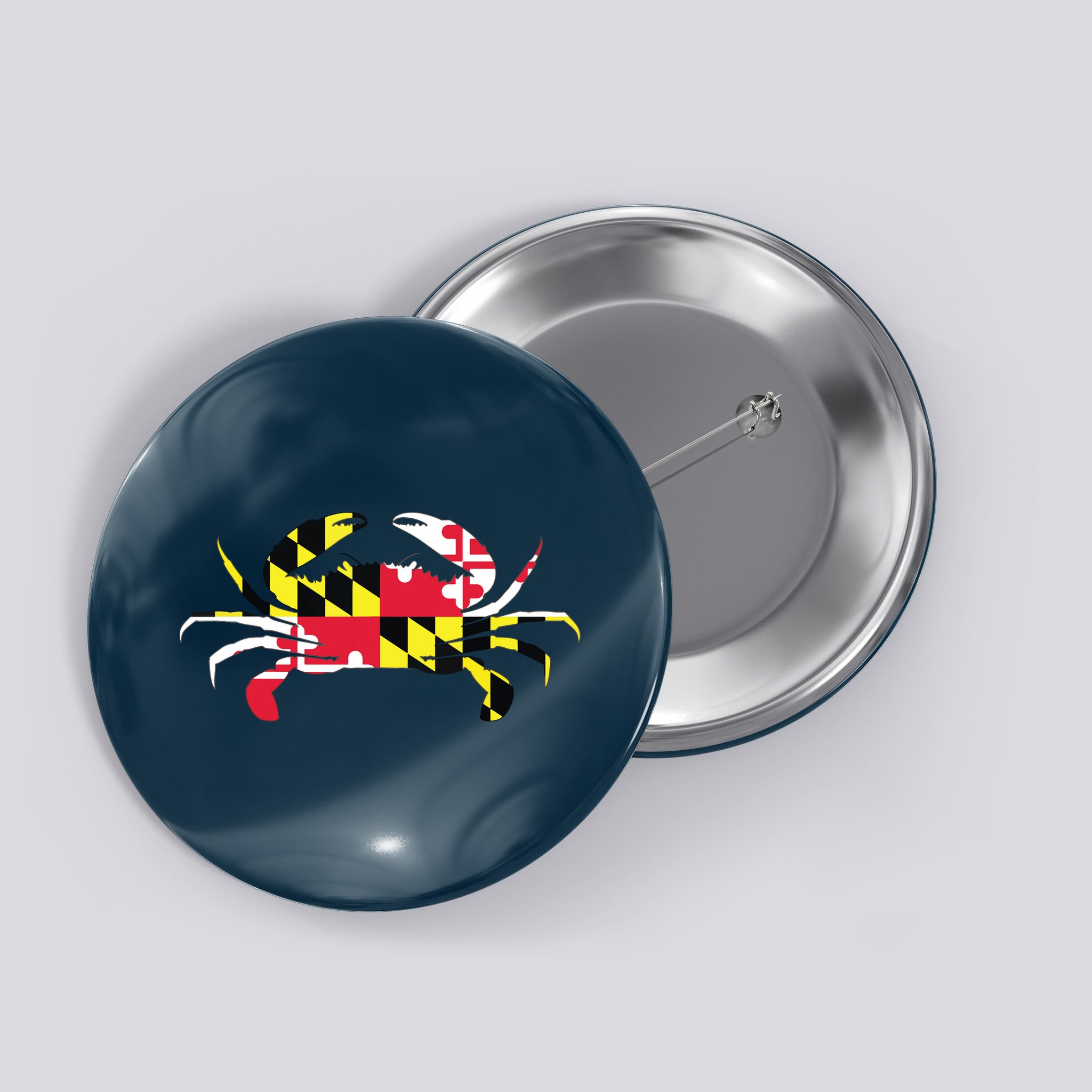 Maryland Crab State Pride Flag Button
