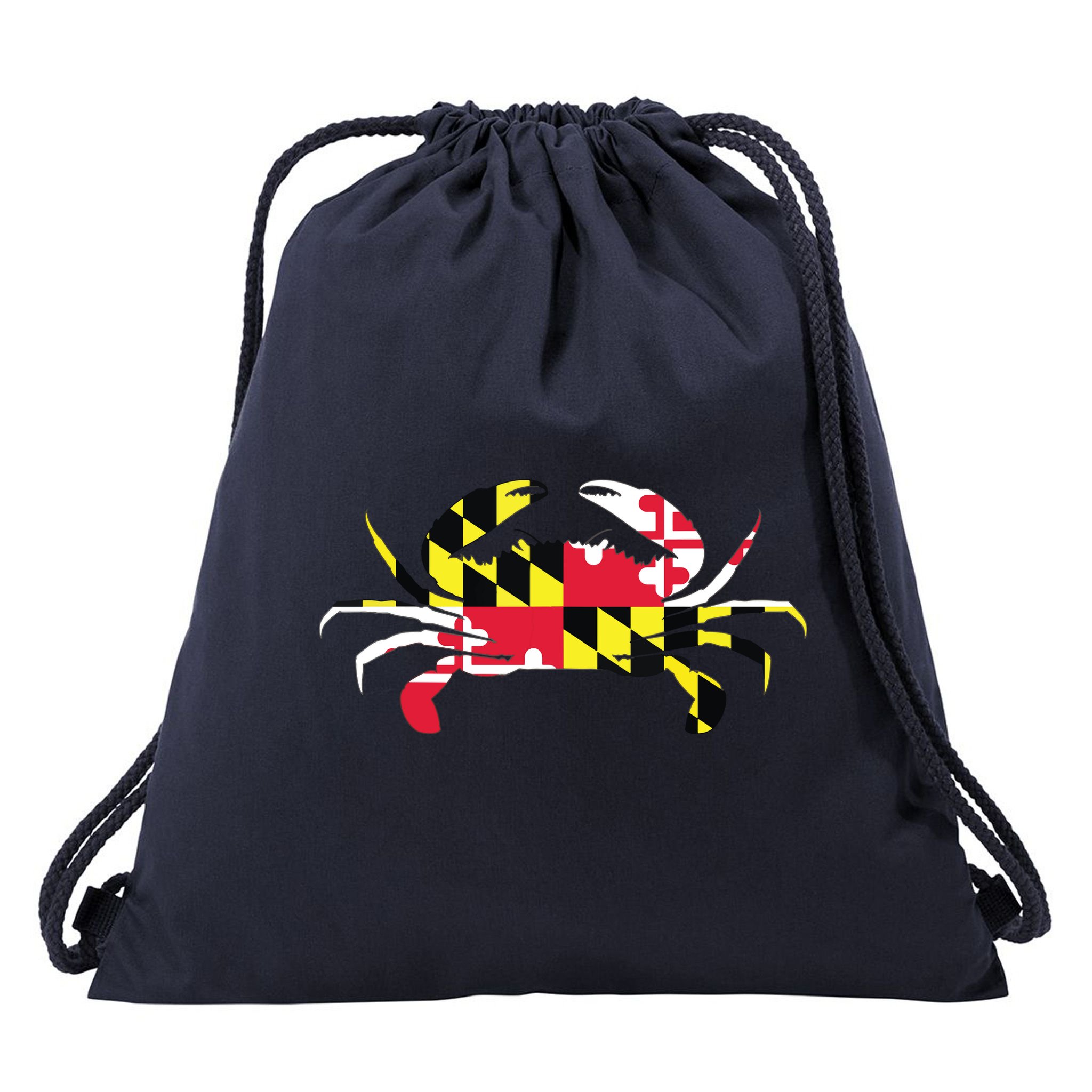 Maryland Crab State Pride Flag Drawstring Bag