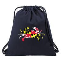 Maryland Crab State Pride Flag Drawstring Bag