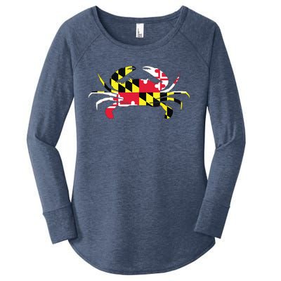 Maryland Crab State Pride Flag Women's Perfect Tri Tunic Long Sleeve Shirt