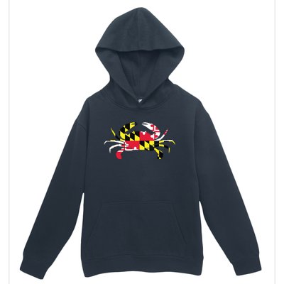 Maryland Crab State Pride Flag Urban Pullover Hoodie