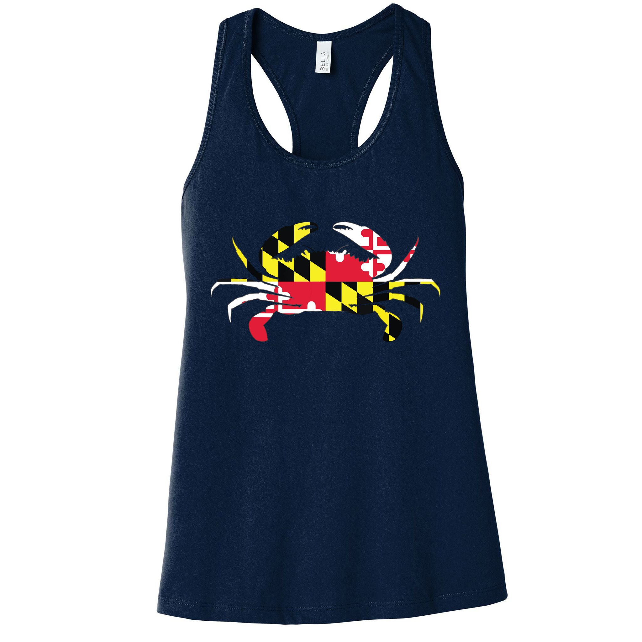 Maryland Crab State Pride Flag Womens Tank Top