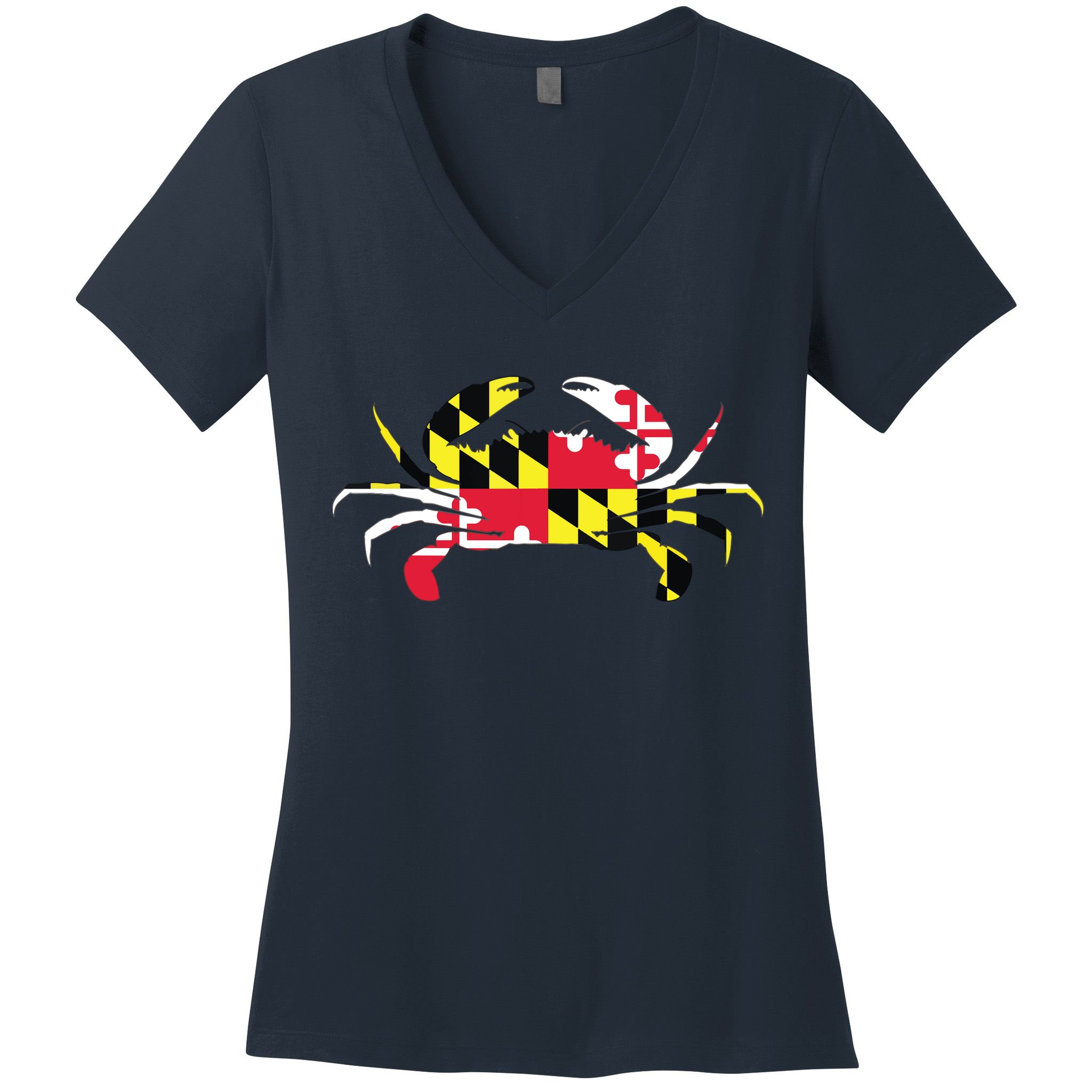 Maryland Crab State Pride Flag Women's V-Neck T-Shirt