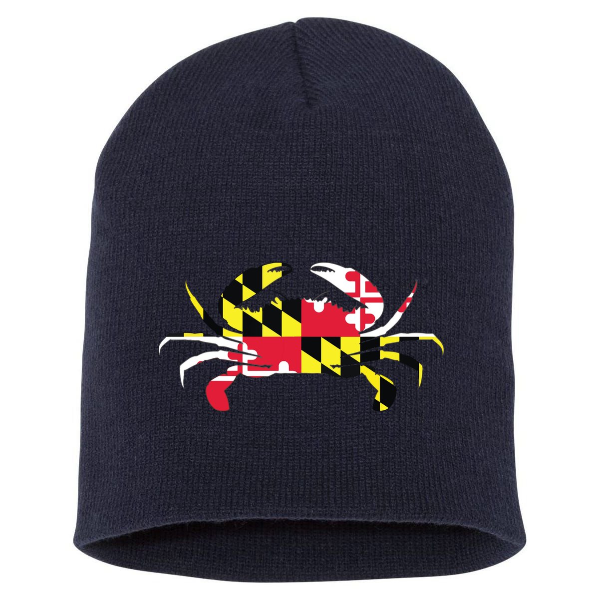 Maryland Crab State Pride Flag Short Acrylic Beanie
