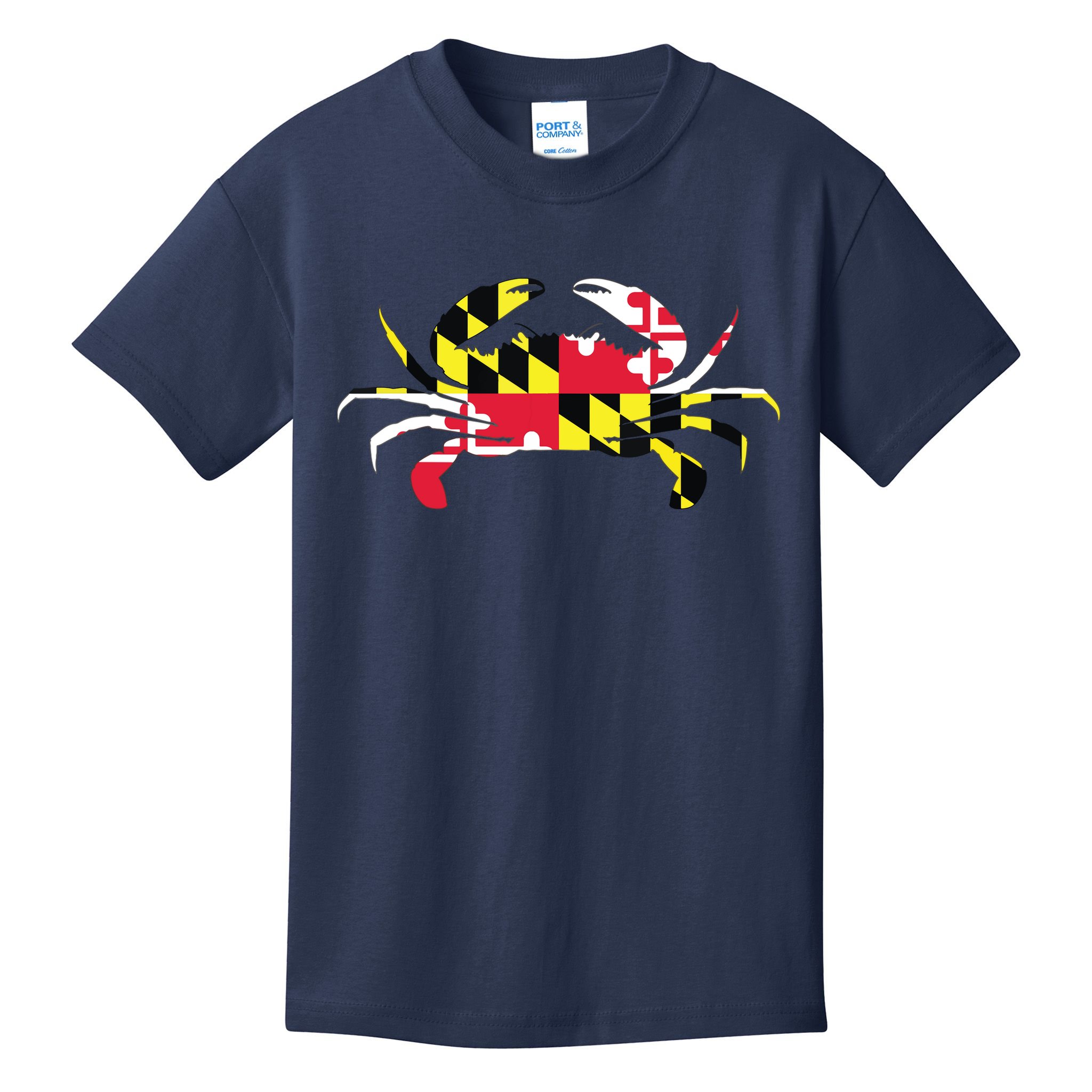 Maryland Crab State Pride Flag Kids T-Shirt