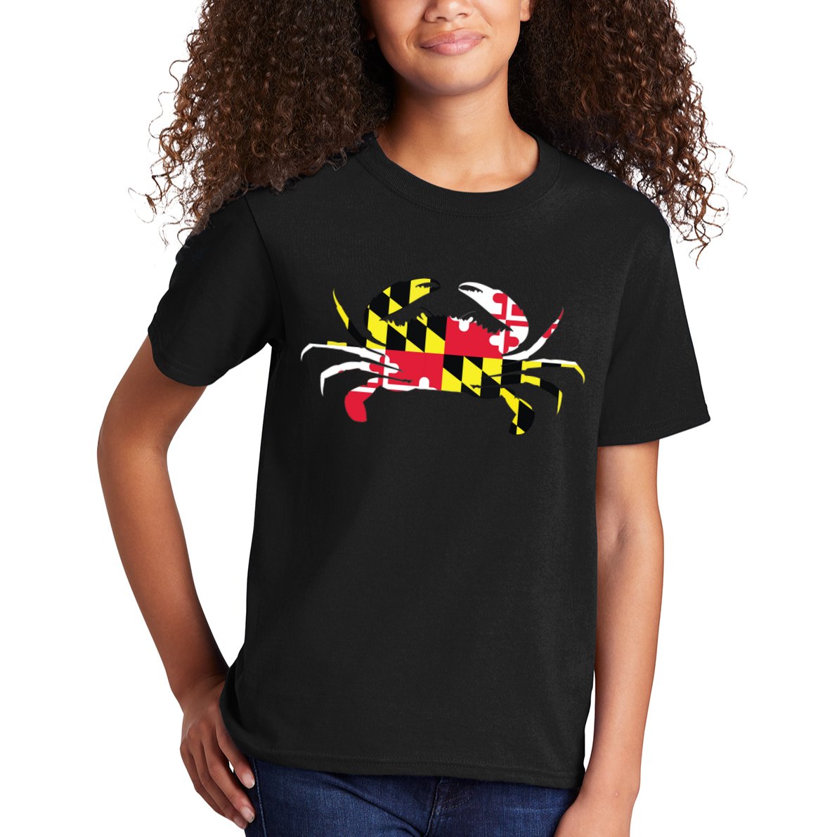 Maryland Crab State Pride Flag Kids T-Shirt