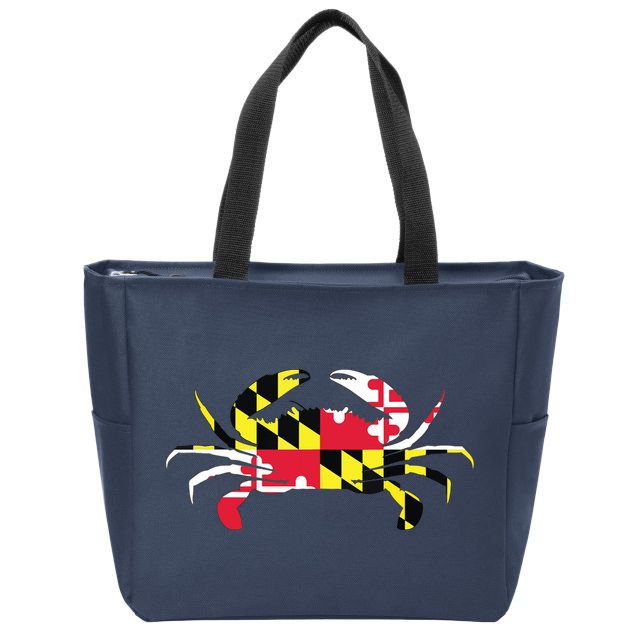 Maryland Crab State Pride Flag Zip Tote Bag