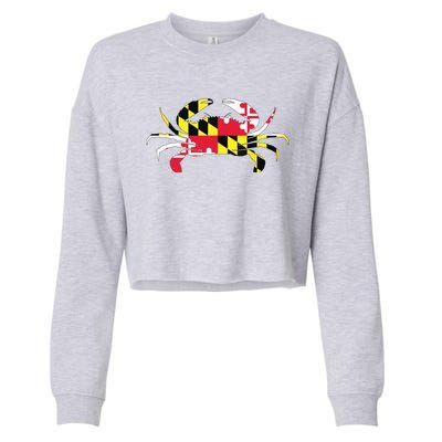 Maryland Crab State Pride Flag Cropped Pullover Crew