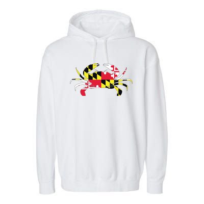 Maryland Crab State Pride Flag Garment-Dyed Fleece Hoodie