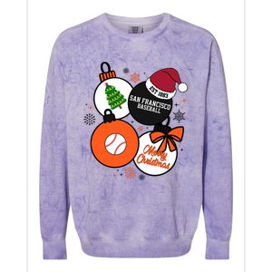 Merry Christmas San Francisco Baseball Est 1883 Colorblast Crewneck Sweatshirt