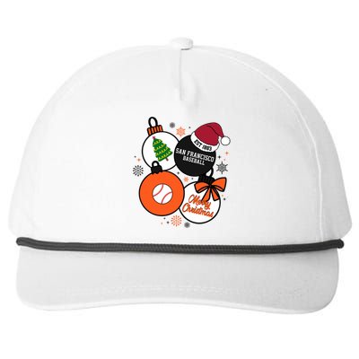 Merry Christmas San Francisco Baseball Est 1883 Snapback Five-Panel Rope Hat