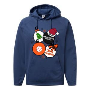 Merry Christmas San Francisco Baseball Est 1883 Performance Fleece Hoodie