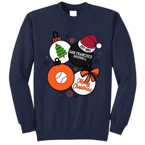 Merry Christmas San Francisco Baseball Est 1883 Tall Sweatshirt