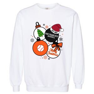 Merry Christmas San Francisco Baseball Est 1883 Garment-Dyed Sweatshirt