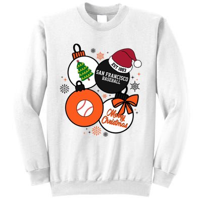 Merry Christmas San Francisco Baseball Est 1883 Sweatshirt