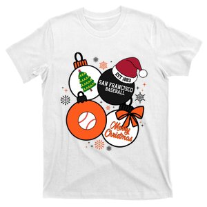 Merry Christmas San Francisco Baseball Est 1883 T-Shirt