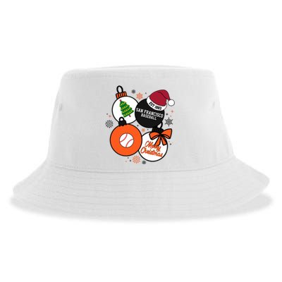 Merry Christmas San Francisco Baseball Est 1883 Sustainable Bucket Hat