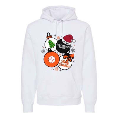 Merry Christmas San Francisco Baseball Est 1883 Premium Hoodie