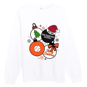 Merry Christmas San Francisco Baseball Est 1883 Premium Crewneck Sweatshirt