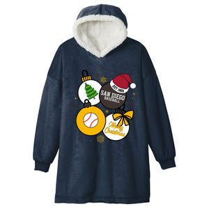 Merry Christmas San Diego Baseball Est 1969 Hooded Wearable Blanket