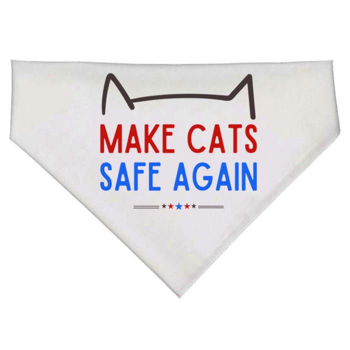 Make Cats Safe Again – Funny Cat Safety Awareness USA-Made Doggie Bandana