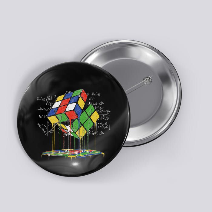 Melting Cube Speed Cubing Vintage Puzzle Math Button
