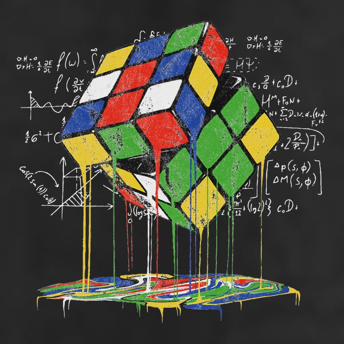 Melting Cube Speed Cubing Vintage Puzzle Math Trucker Hat