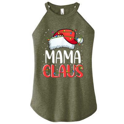 Mama Claus Santa Funny Christmas Pajama Matching Family Meaningful Gift Women’s Perfect Tri Rocker Tank