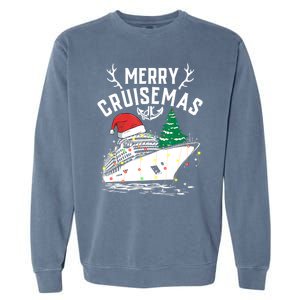 Merry Cruisemas Ship Family Christmas Gift Cool Gift Garment-Dyed Sweatshirt