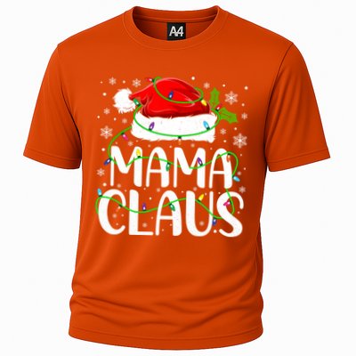 Mama Claus Santa Funny Christmas Pajama Matching Family Gift Cooling Performance Crew T-Shirt