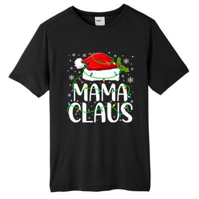 Mama Claus Santa Funny Christmas Pajama Matching Family Gift Tall Fusion ChromaSoft Performance T-Shirt