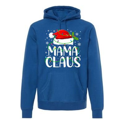 Mama Claus Santa Funny Christmas Pajama Matching Family Gift Premium Hoodie