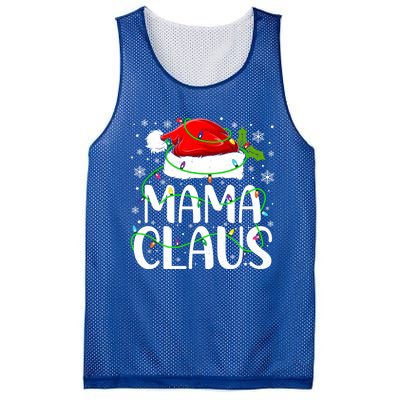 Mama Claus Santa Funny Christmas Pajama Matching Family Gift Mesh Reversible Basketball Jersey Tank